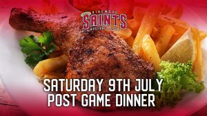 9th July Post Game Dinner @ Ringwood Saints Baseball Club