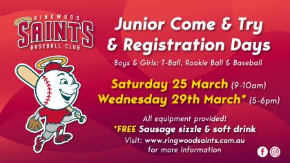 Junior Come & Try and Registration Day